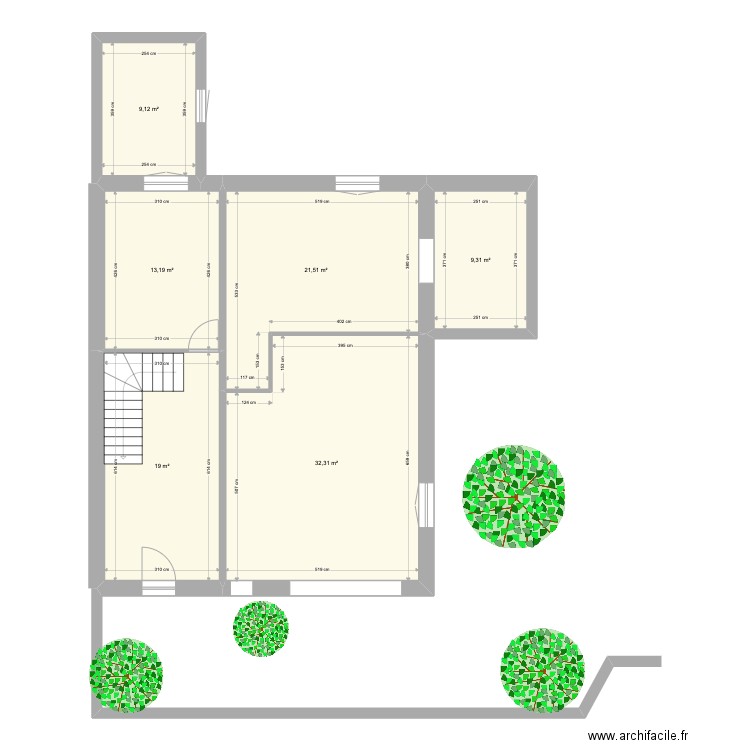 PECHOU EXISTANT . Plan de 0 pièce et 0 m2