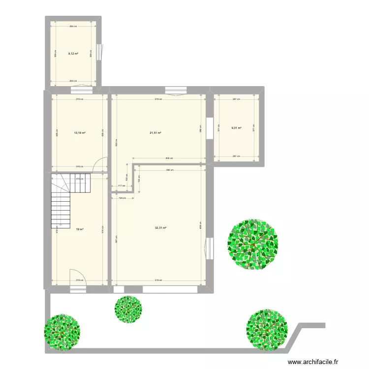 PECHOU EXISTANT . Plan de 