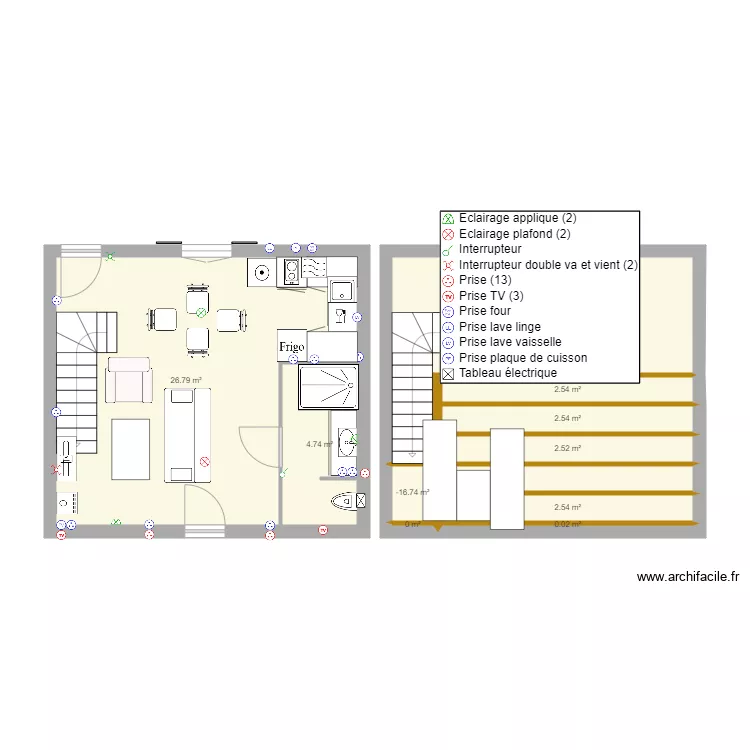 studio. Plan de studio. Plan de