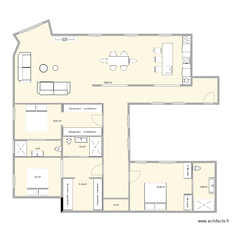 ayala 64 2. Plan de 9 pièces et 148 m2