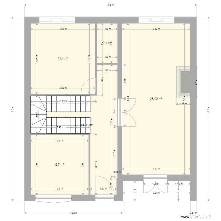 RDC. Plan de 0 pièce et 0 m2