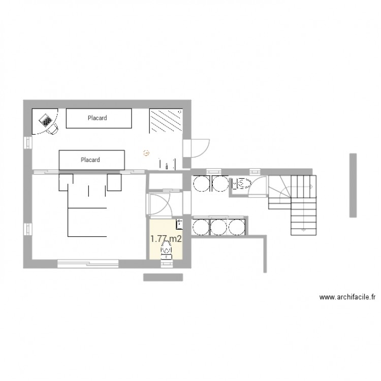 garage aménagé. Plan de 0 pièce et 0 m2