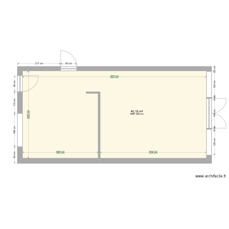 Bureau RDC. Plan de 0 pièce et 0 m2