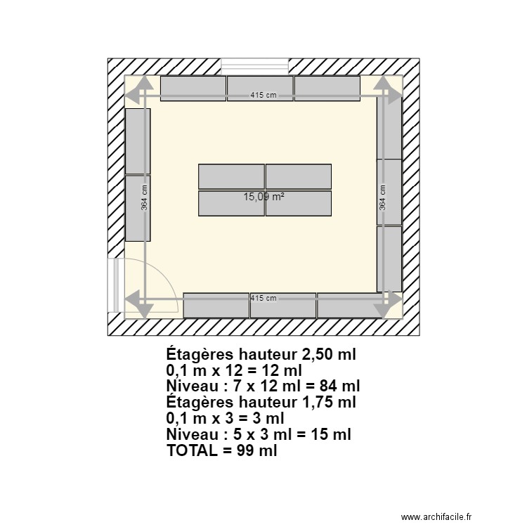 OMAK MAROC Cave Archives . Plan de 1 pièce et 15 m2