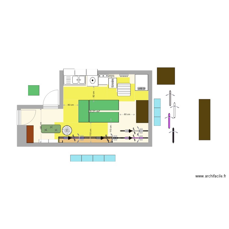 Cellier real size. Plan de 0 pièce et 0 m2