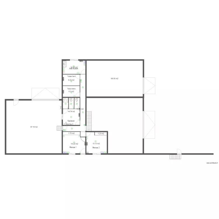 ateliers 3 bureaux. Plan de ateliers 3 bureaux. Plan de