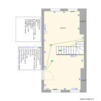 plan après travaux F3 duplex RDC Triguères