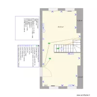 plan apr&egrave;s travaux F3 duplex RDC Trigu&egrave;res