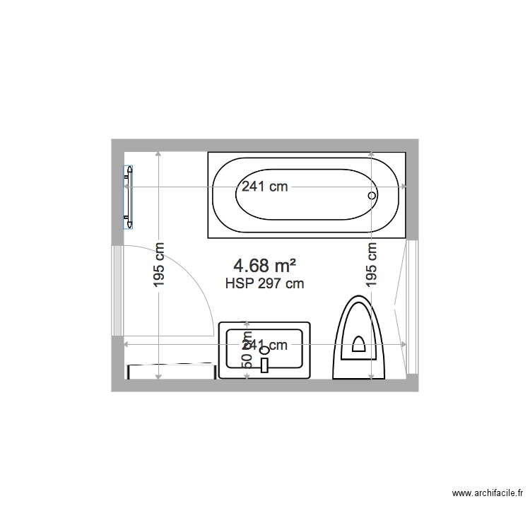 SDB GIOIA JFL rez. Plan de 0 pièce et 0 m2