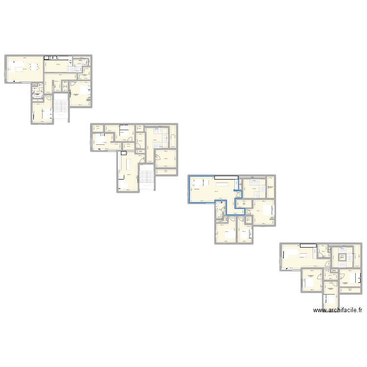 SAM MAISON 22gfbfg. Plan de 48 pièces et 450 m2