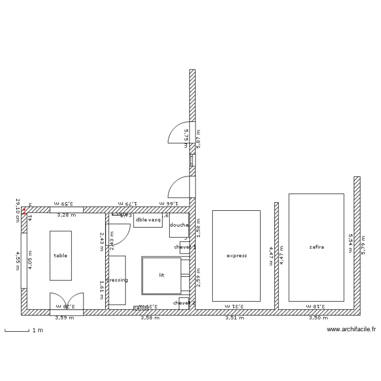 agrandissement garage. Plan de 