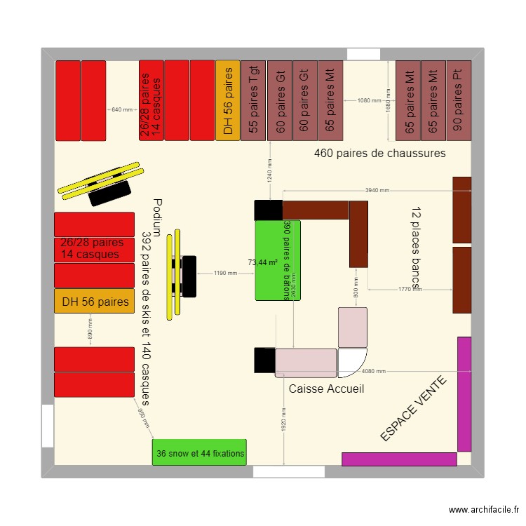 ANNEXE SPORTECH  BIS. Plan de 1 pièce et 73 m2