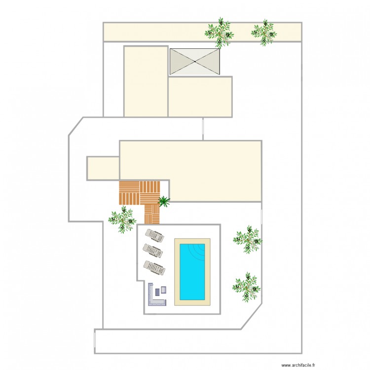 exterieur 2. Plan de 5 pièces et 61 m2