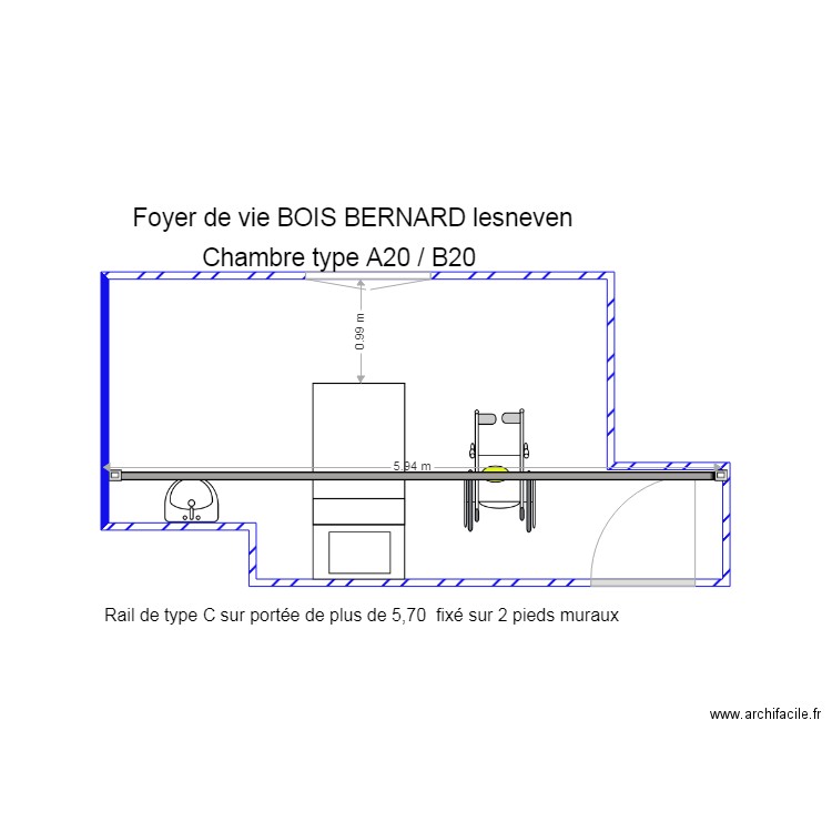 Foyer vie BOIS BERNARD Ch type A20 et  B20. Plan de 0 pièce et 0 m2