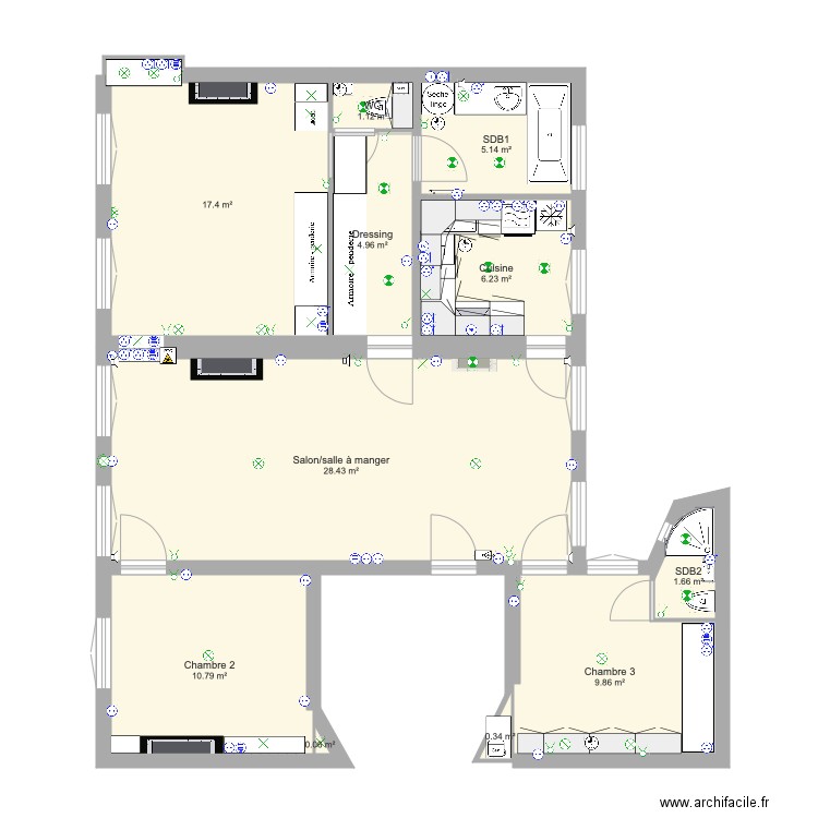 Meslay Couloir Electricité. Plan de 0 pièce et 0 m2