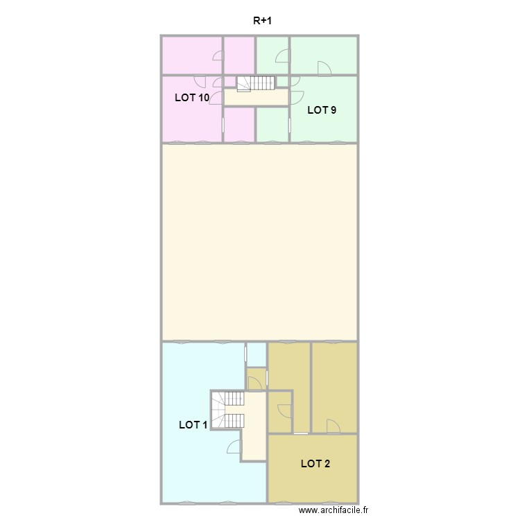 1er étage jaures. Plan de 0 pièce et 0 m2