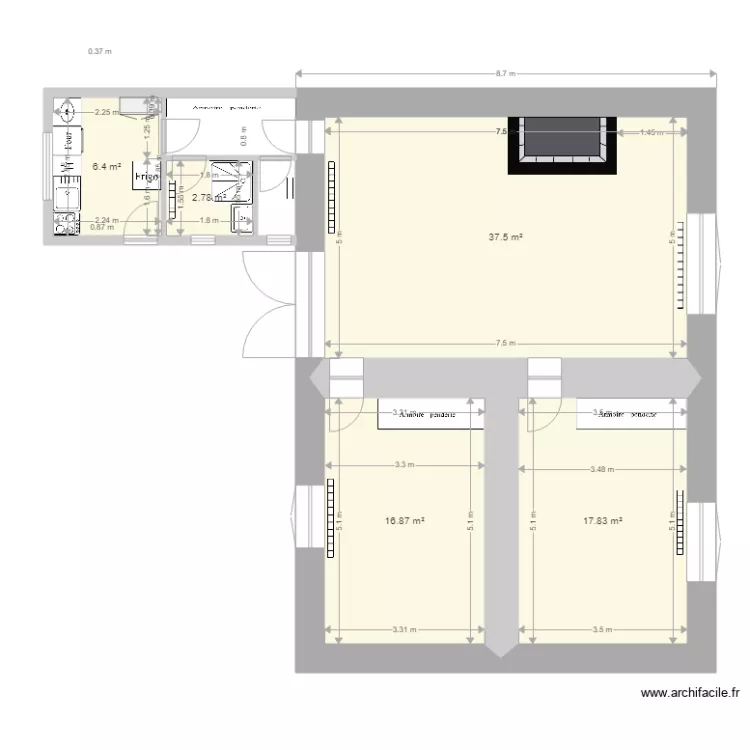 TOULENNE  LAMOULIE 1. Plan de 