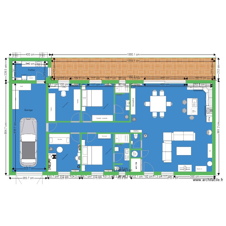 Projet 1 Maison. Plan de 0 pièce et 0 m2