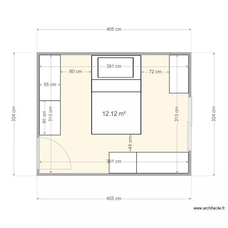 Chambre No&eacute;mie . Plan de 