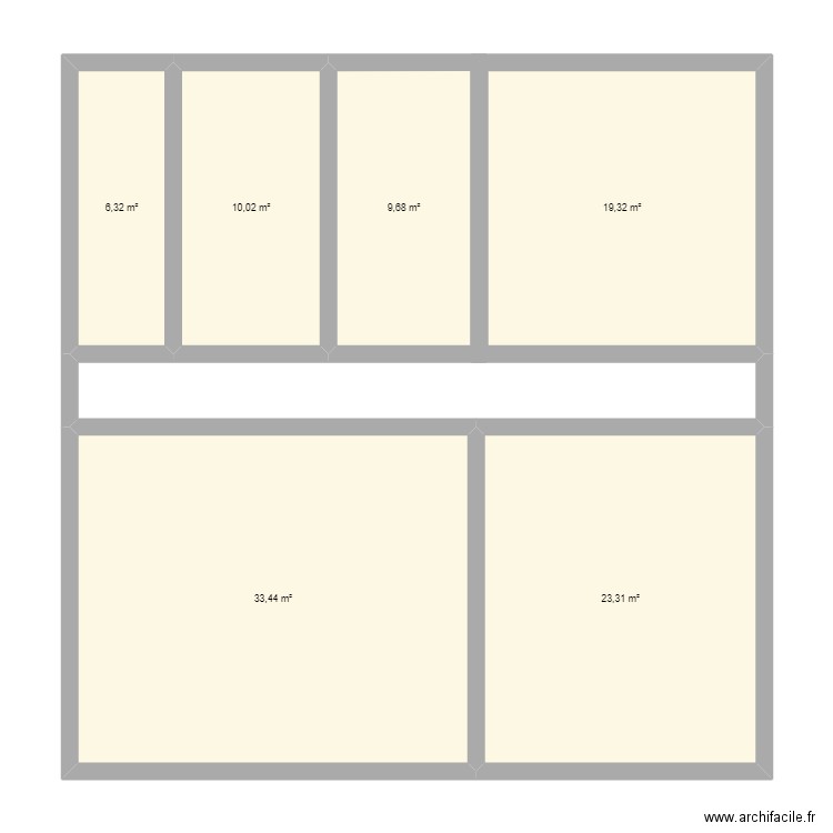 La Boulageoise. Plan de 6 pièces et 102 m2