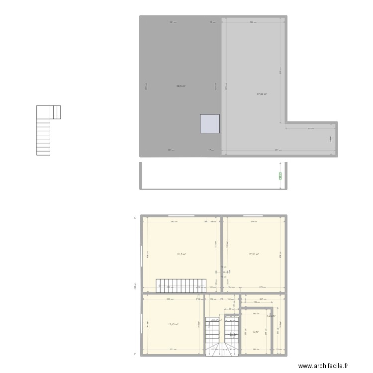 plan toiture existant. Plan de 9 pièces et 146 m2