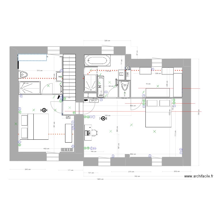 Etage ELECTRICITE. Plan de 1 pièce et 0 m2