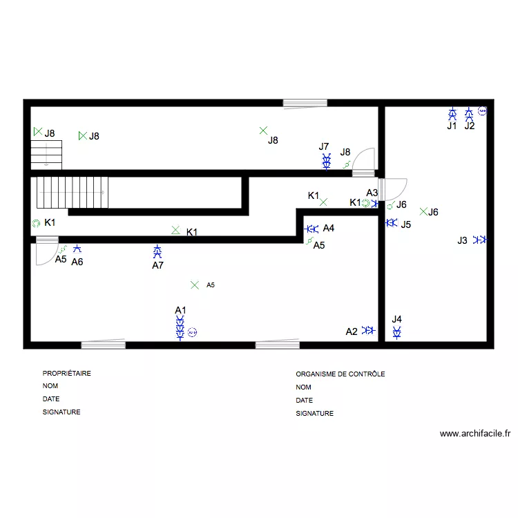 1&eacute;r &eacute;tage. Plan de 