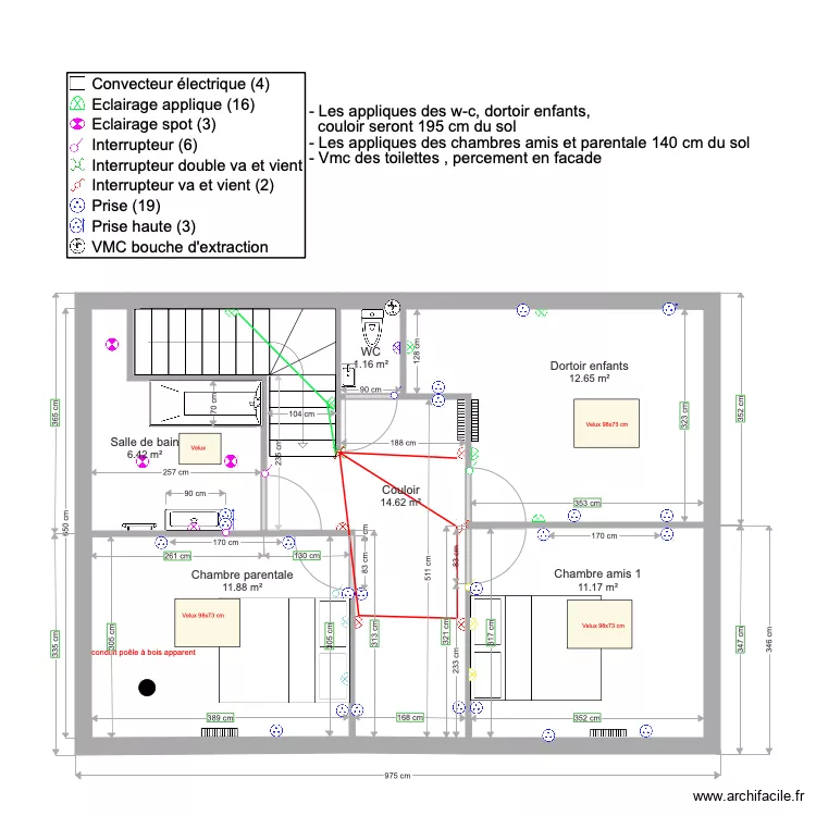 CHALET FAVA 1er étage. Plan de CHALET FAVA 1er étage. Plan de