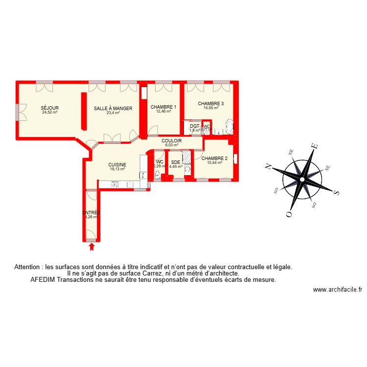 BI24011 -. Plan de 44 pièces et 261 m2