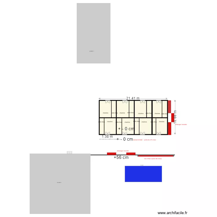or&eacute;e du bois bat 2 v2 rez de chauss&eacute;e travaux. Plan de 0 pièce et 0 m2