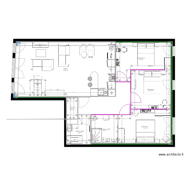 Appart Rom Audrina 01 meublé 1. Plan de 0 pièce et 0 m2