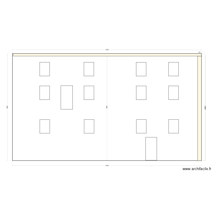 Facade arriere Mussy la ville salle des fetes. Plan de 0 pièce et 0 m2