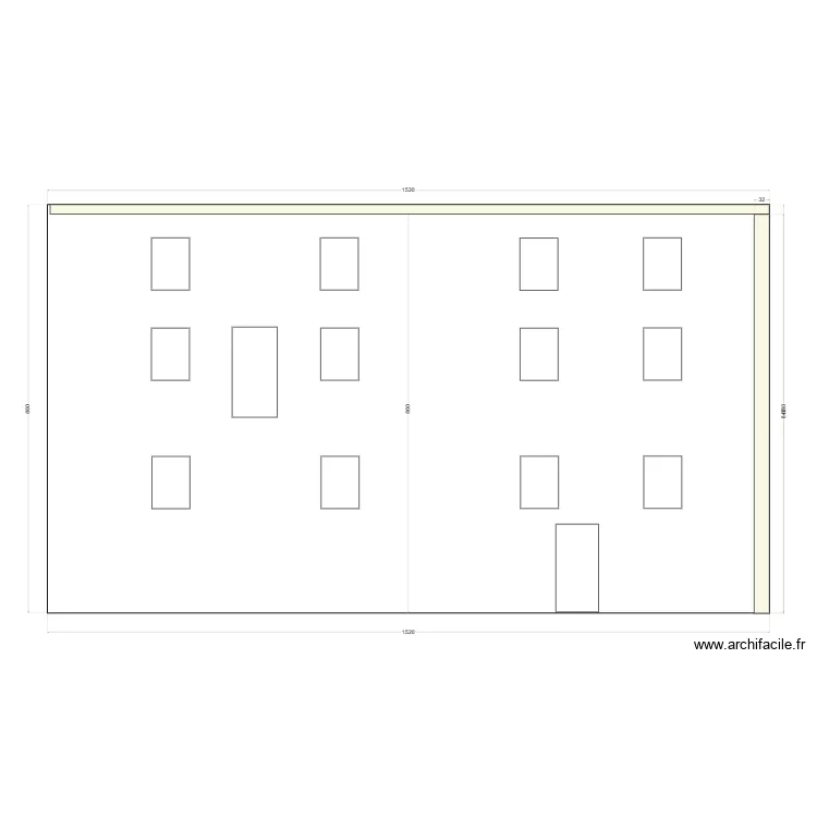 Facade arriere Mussy la ville salle des fetes. Plan de Facade arriere Mussy la ville salle des fetes. Plan de