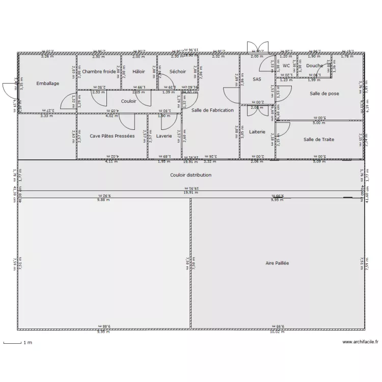Bi-tunnel élevage. Plan de Bi-tunnel élevage. Plan de
