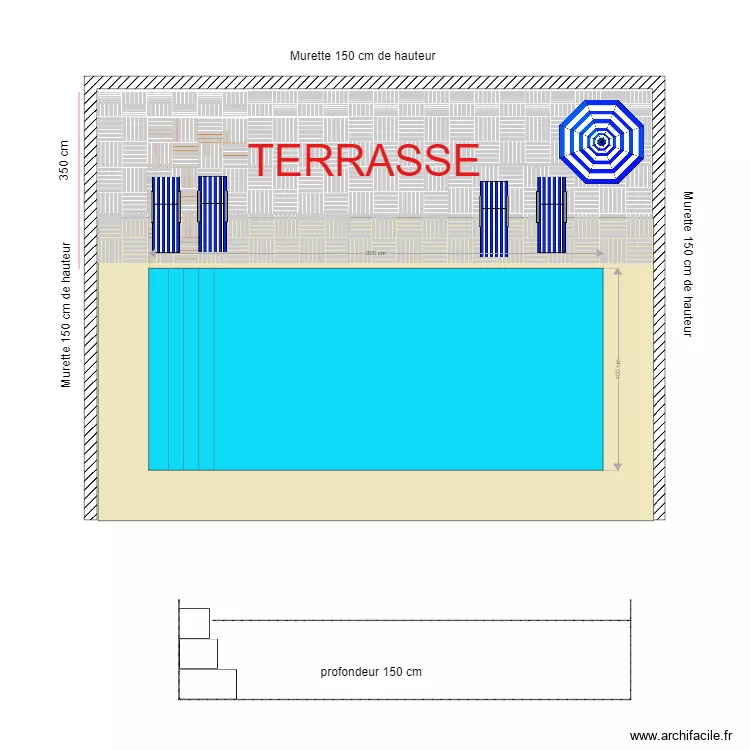 piscine amandine. Plan de piscine amandine. Plan de