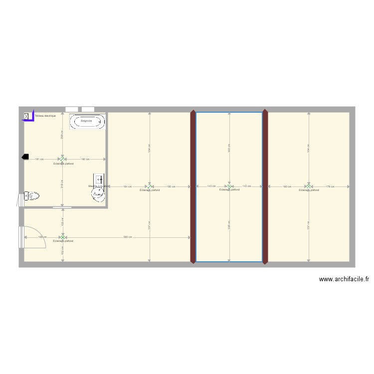 implatation point lumineux. Plan de 0 pièce et 0 m2