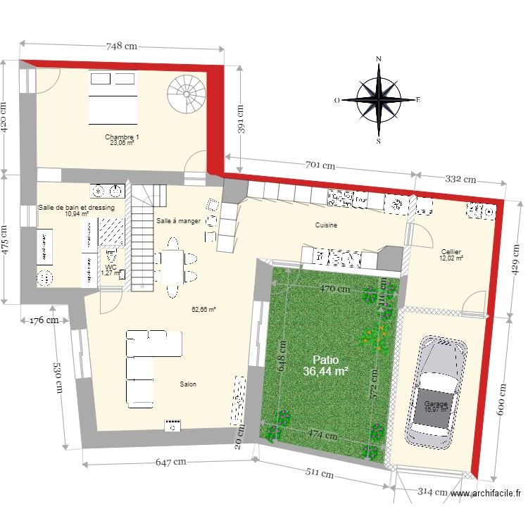 PLAN. Plan de 17 pièces et 249 m2