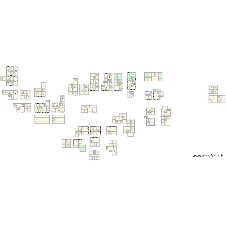 Maison1. Plan de 363 pièces et 4438 m2