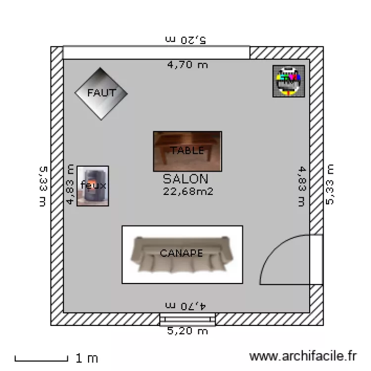 SALON1. Plan de 