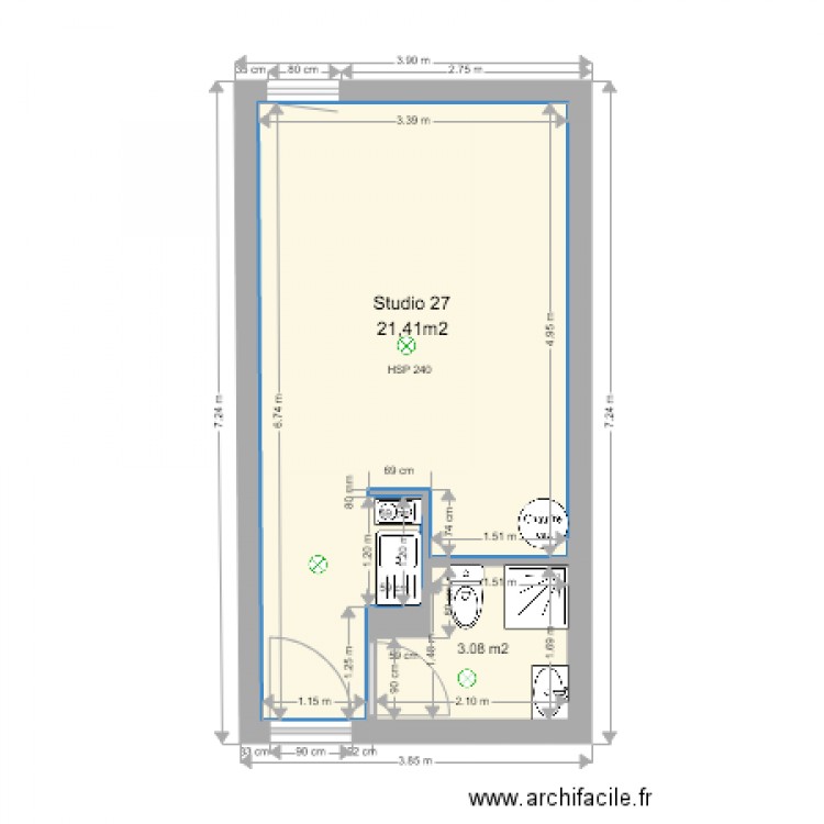 STUDIO 27. Plan de 0 pièce et 0 m2