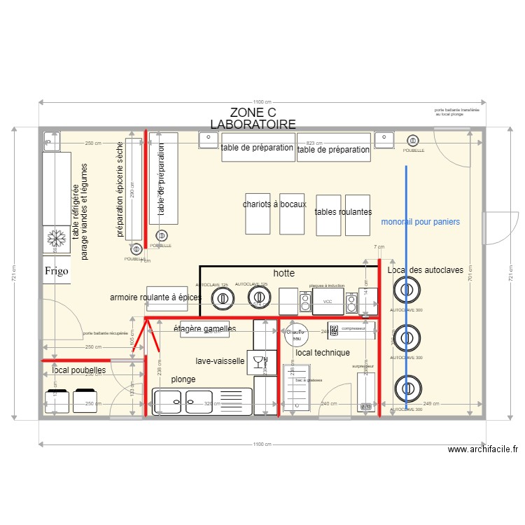 LABORATOIRE   aménagement ZONE C rev 281218 coté. Plan de 0 pièce et 0 m2