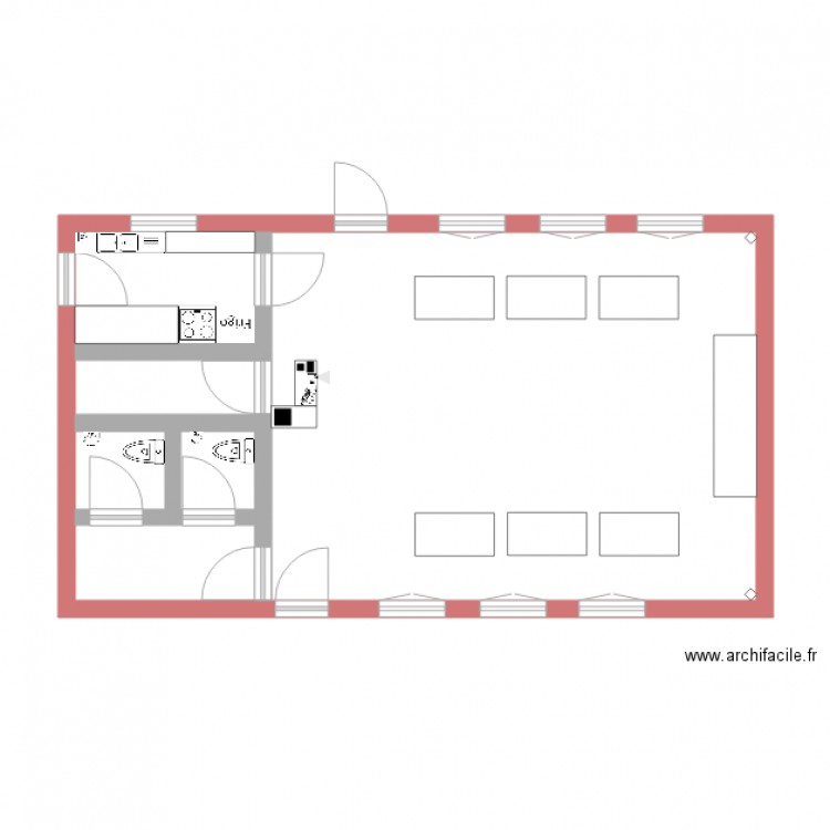 salle des teuf. Plan de 0 pièce et 0 m2