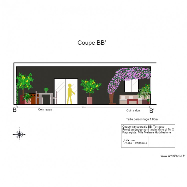 coupe bb II. Plan de 0 pièce et 0 m2