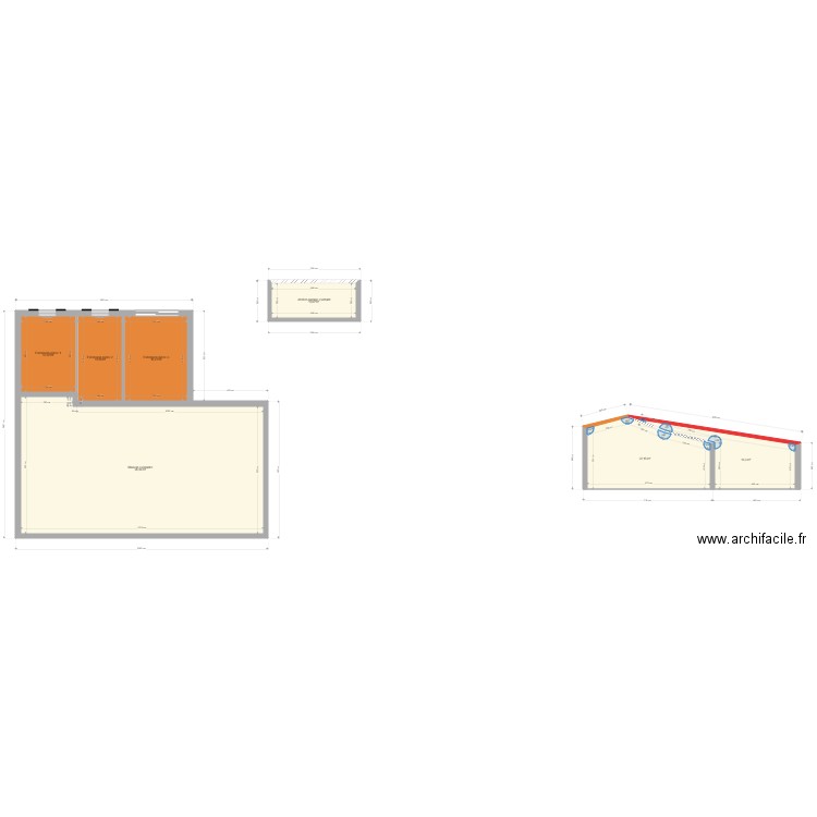 Arès extension 2020 toit basque. Plan de 0 pièce et 0 m2