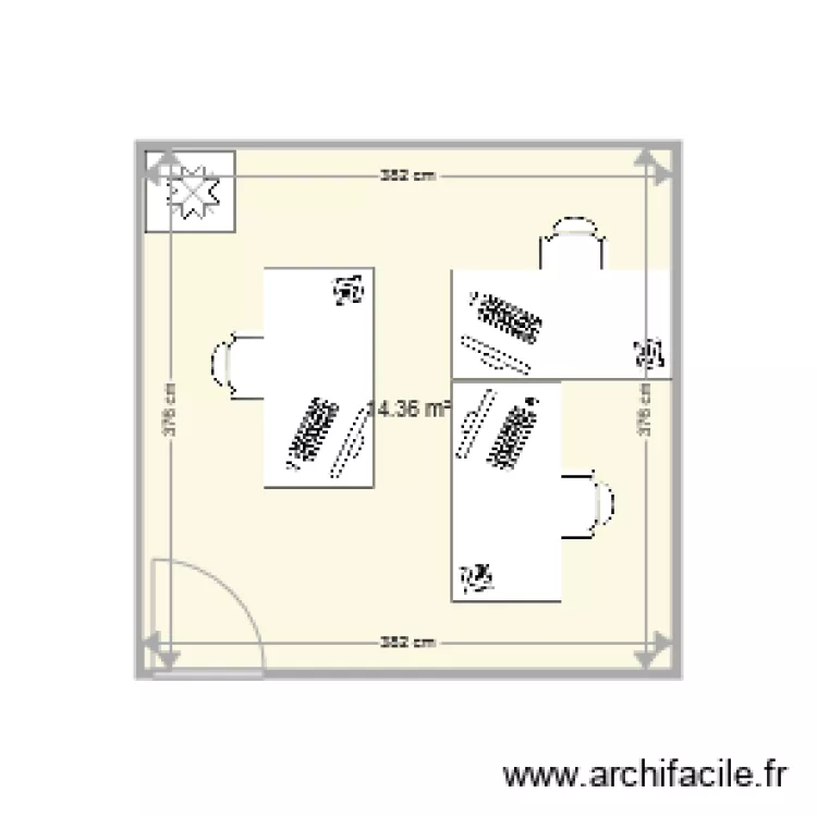 Bureau 26 AH V3. Plan de 