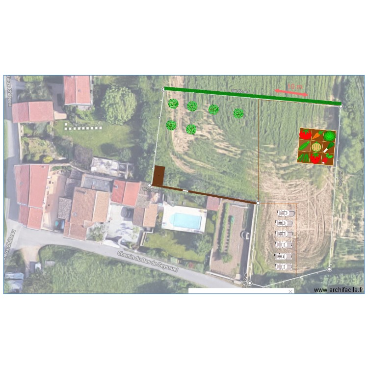 terrain seyssuel 900m2. Plan de 0 pièce et 0 m2