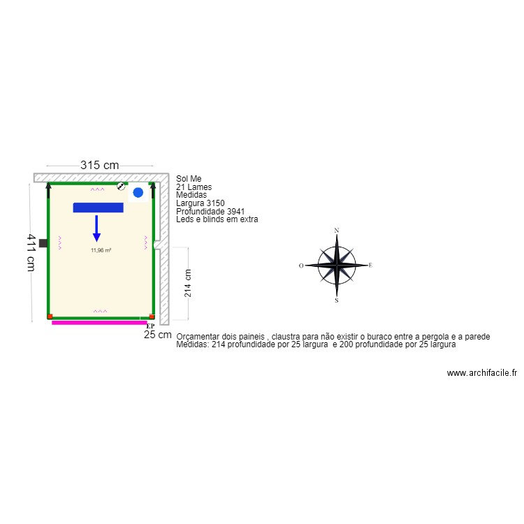 Ulrich Sieler 2- Albufeira . Plan de 1 pièce et 12 m2