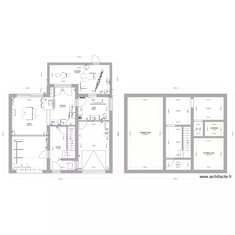 maison. Plan de maison. Plan de