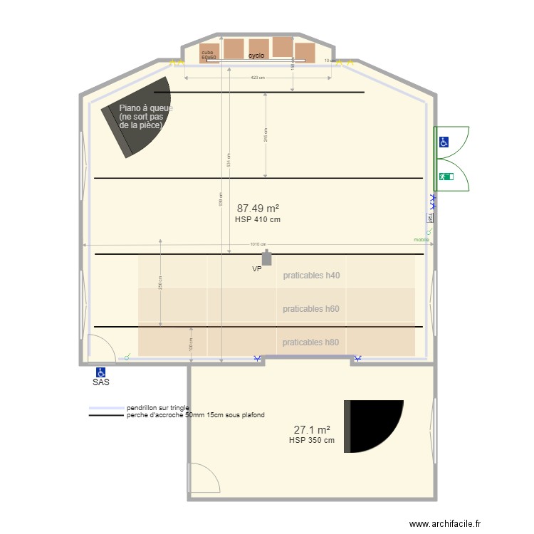 Conservatoire Salle A07. Plan de 0 pièce et 0 m2