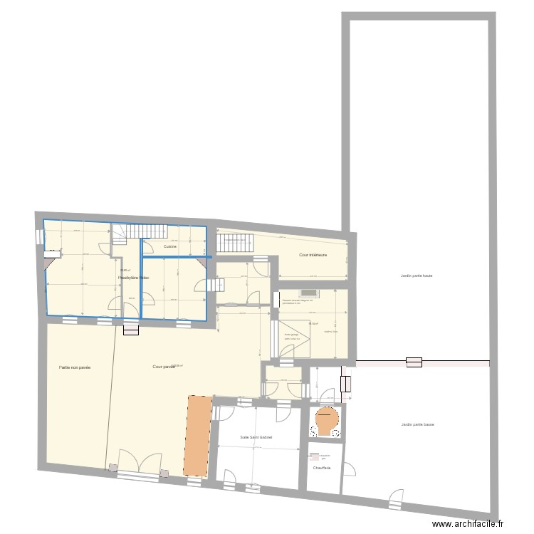 Bourron  Accès et WC VARIANTE2. Plan de 0 pièce et 0 m2